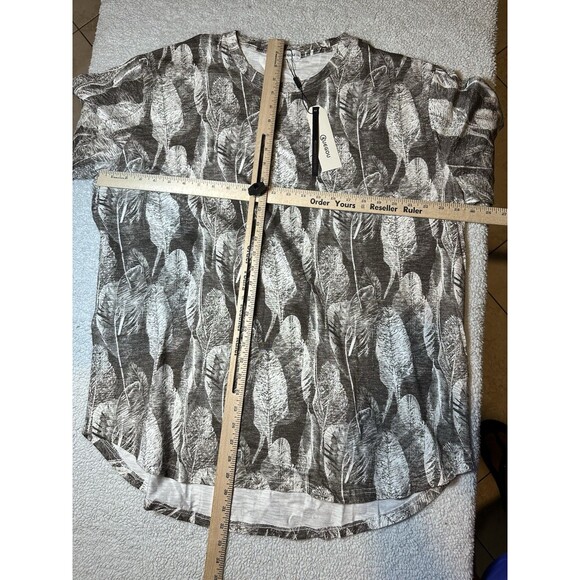 Kuegou Tee Shirt Feathers Brown And Cream Men’s Sz XXL - Picture 3 of 7
